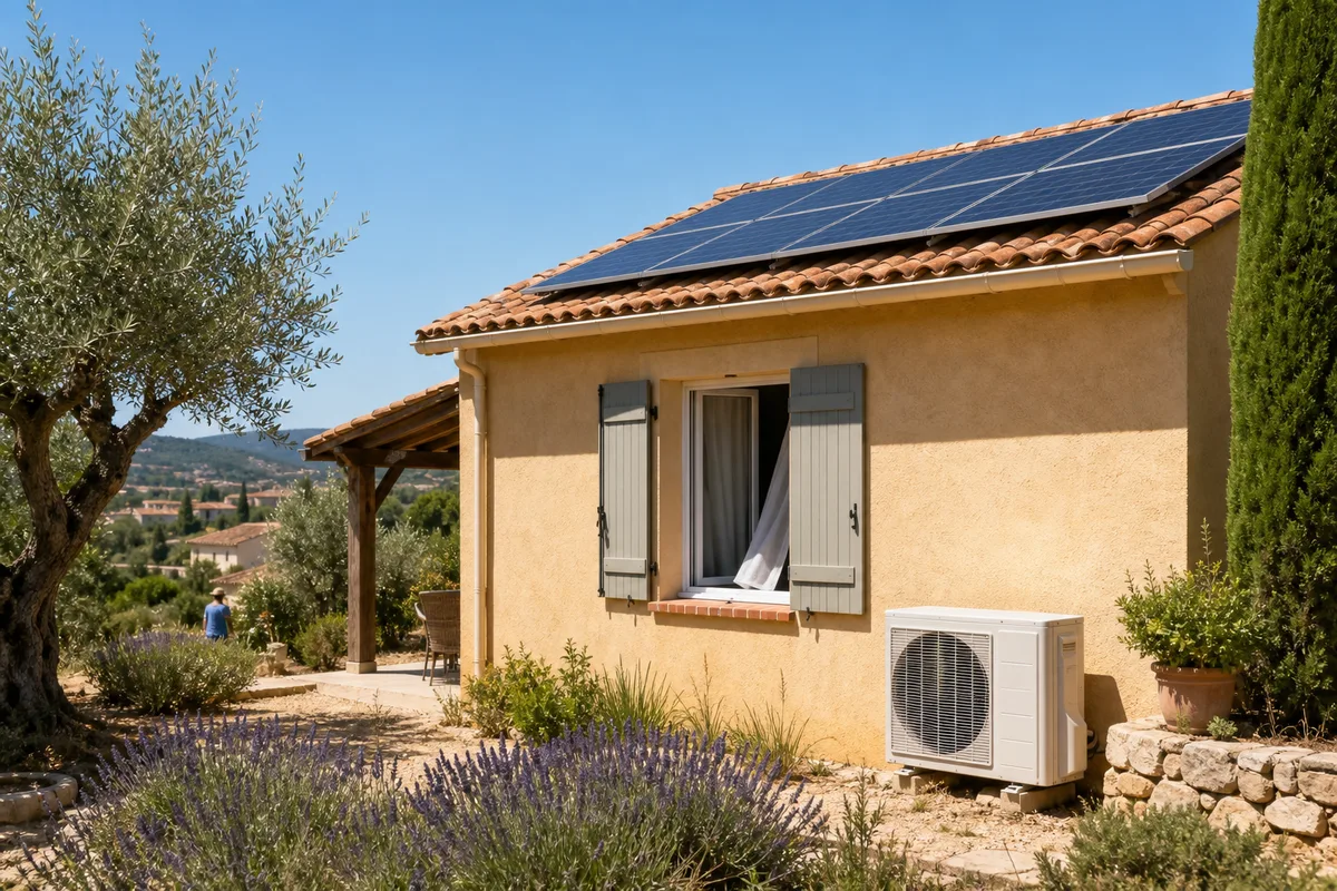 Autoconsommation et climatisation à Manosque : faire tourner la clim au soleil d'été : illustration en situation