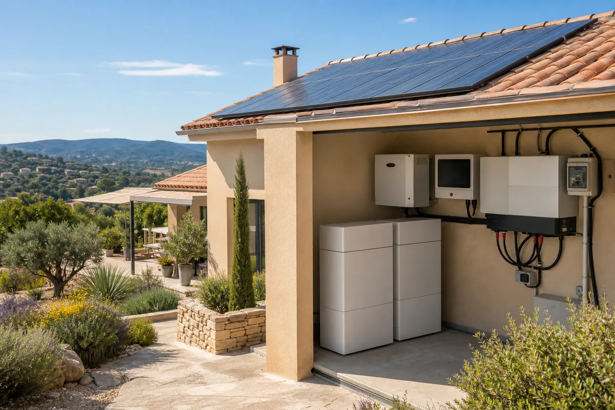 Batterie de stockage à Manosque : rentable avec l'ensoleillement de Provence ? : illustration en situation
