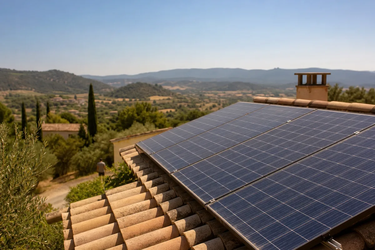 Rendement panneau solaire à Manosque : chaleur d'été et pertes réelles en Provence : illustration en situation