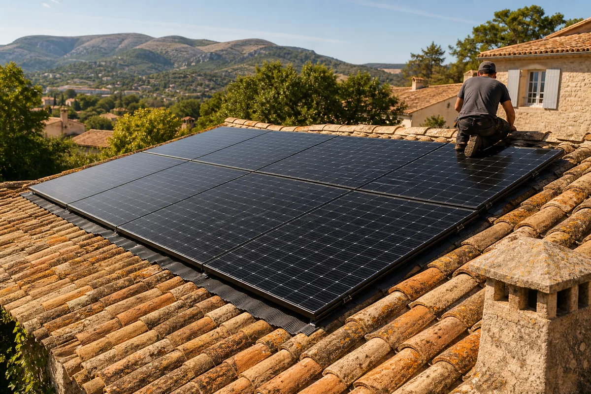 Tuiles canal et panneaux solaires à Manosque : réussir la pose sur toiture provençale : illustration en situation